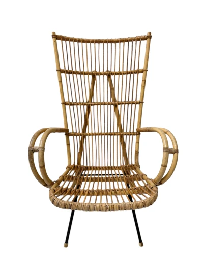 Mid-Century Modern Italian High Back Armchair, 1960s